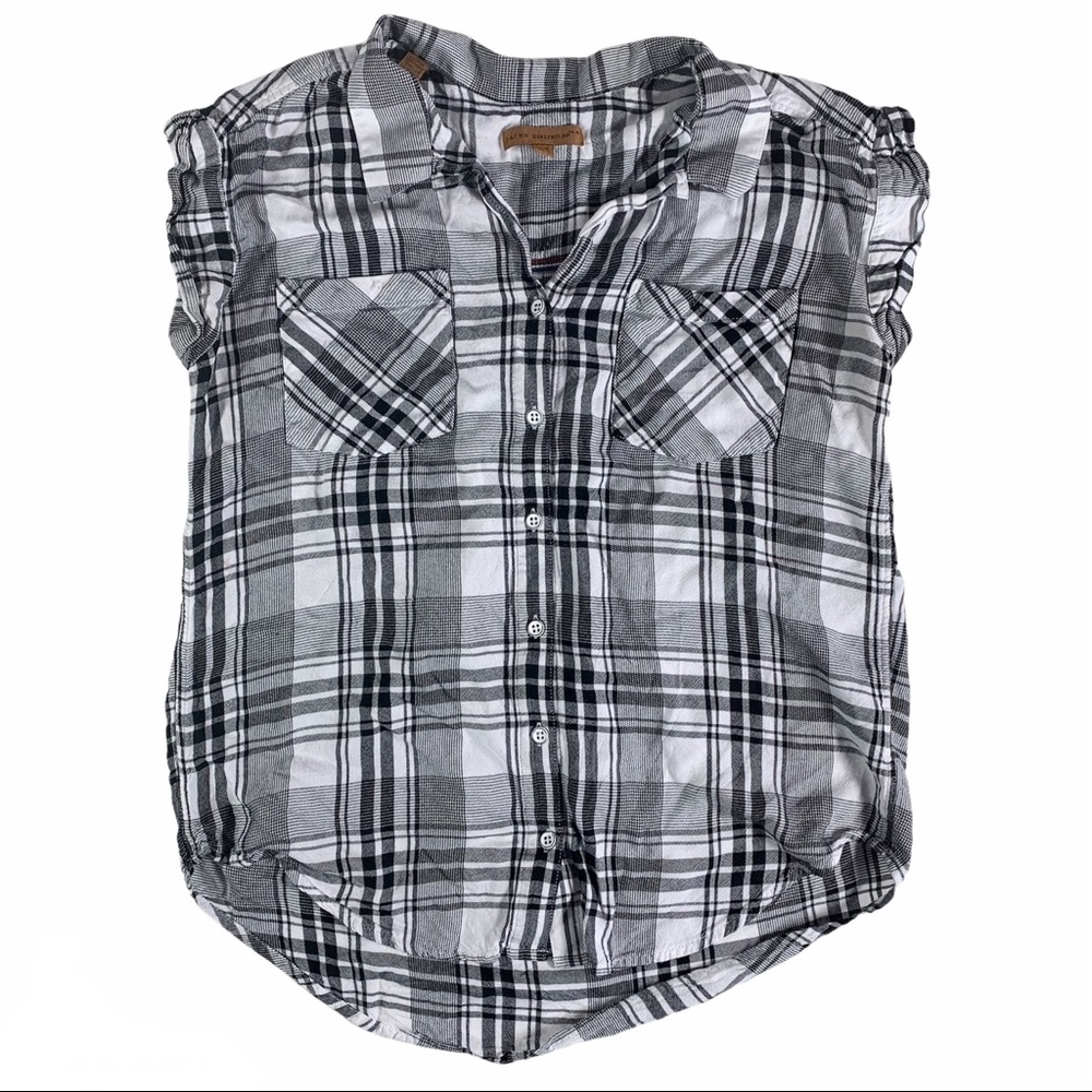 🎁 JACHS Girlfriend black and white plaid top